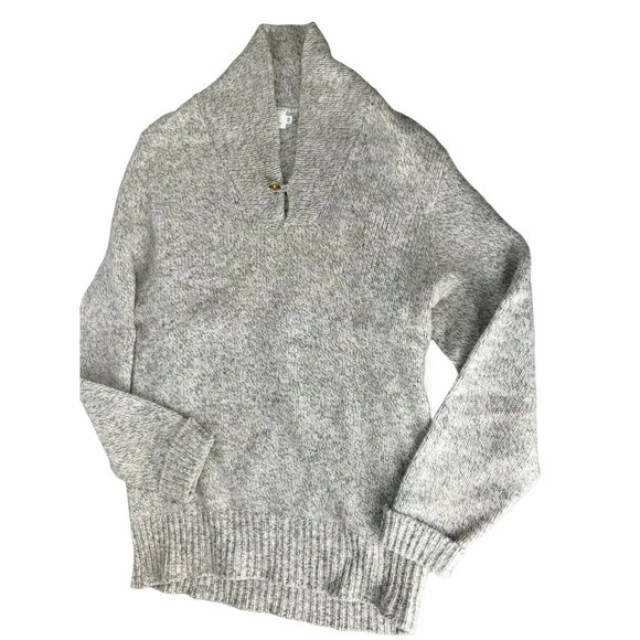 REI Sweater Pullover Shawl Collar Oatmeal Men's M